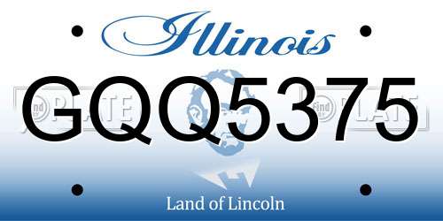 GQQ5375 Illinois License Plate