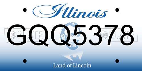 GQQ5378 Illinois License Plate