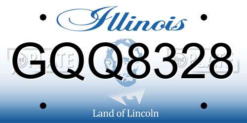 GQQ8328 Illinois License Plate