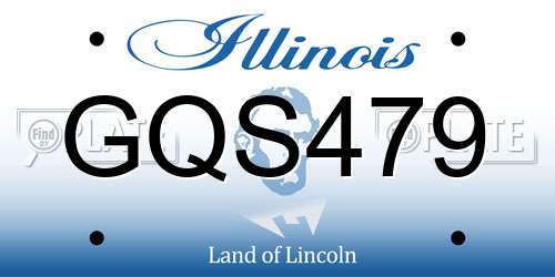 GQS479 Illinois License Plate