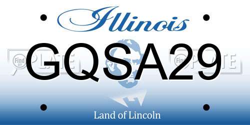 GQSA29 Illinois License Plate