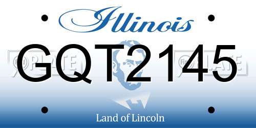 GQT2145 Illinois License Plate