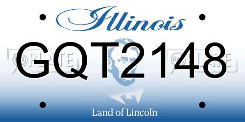 GQT2148 Illinois License Plate
