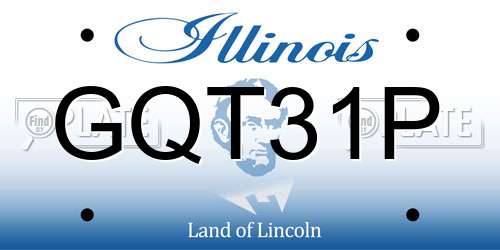 GQT31P Illinois License Plate