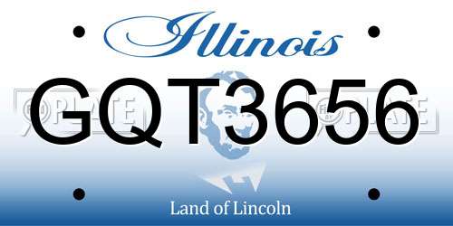 GQT3656 Illinois License Plate