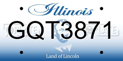 GQT3871 Illinois License Plate