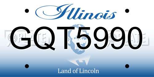 GQT5990 Illinois License Plate