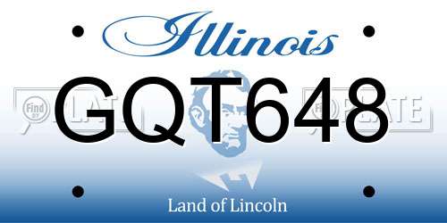 GQT648 Illinois License Plate