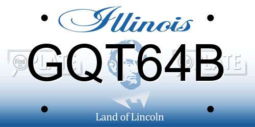 GQT64B Illinois License Plate