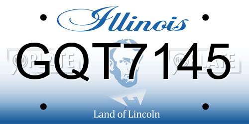 GQT7145 Illinois License Plate