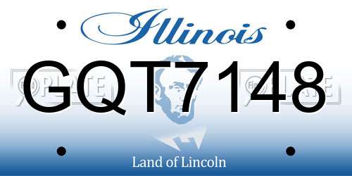 GQT7148 Illinois License Plate