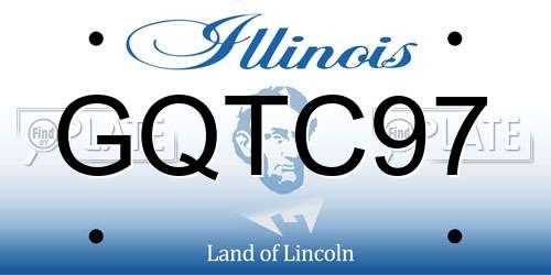 GQTC97 Illinois License Plate
