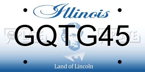 GQTG45 Illinois License Plate