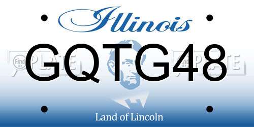 GQTG48 Illinois License Plate
