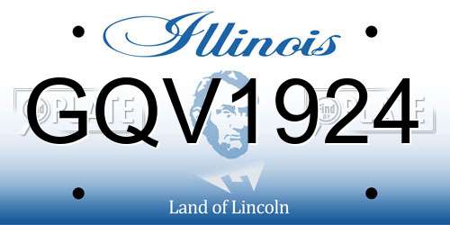 GQV1924 Illinois License Plate