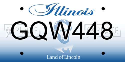 GQW448 Illinois License Plate