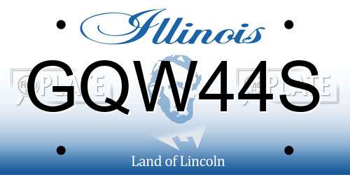 GQW44S Illinois License Plate