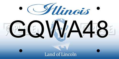 GQWA48 Illinois License Plate