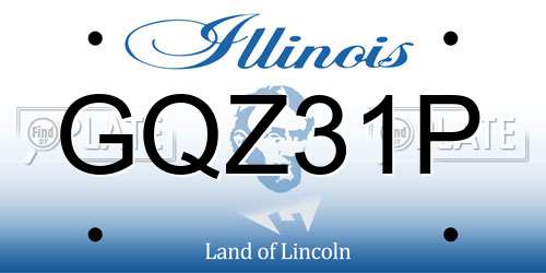 GQZ31P Illinois License Plate