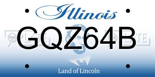 GQZ64B Illinois License Plate