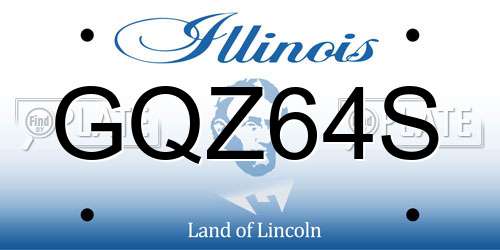GQZ64S Illinois License Plate
