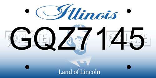 GQZ7145 Illinois License Plate