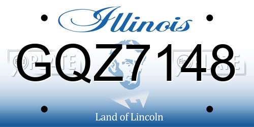 GQZ7148 Illinois License Plate