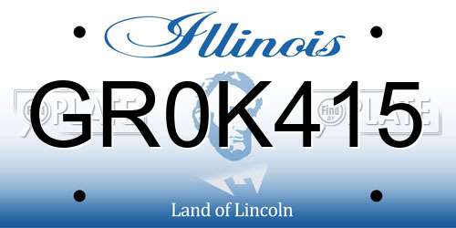 GR0K415 Illinois License Plate