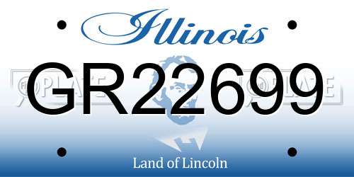 GR22699 Illinois License Plate