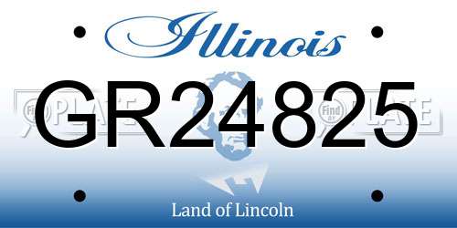 GR24825 Illinois License Plate