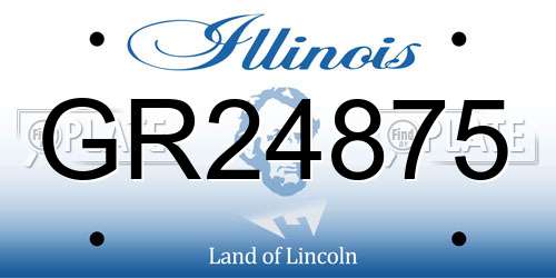 GR24875 Illinois License Plate