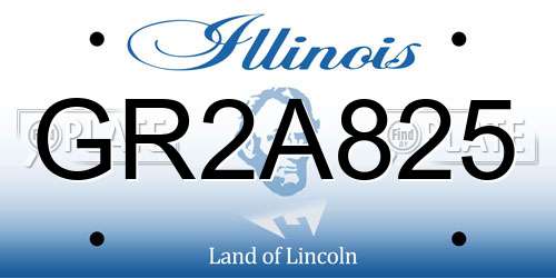 GR2A825 Illinois License Plate