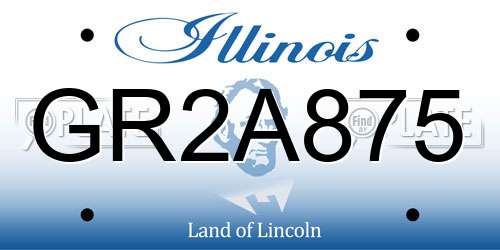 GR2A875 Illinois License Plate