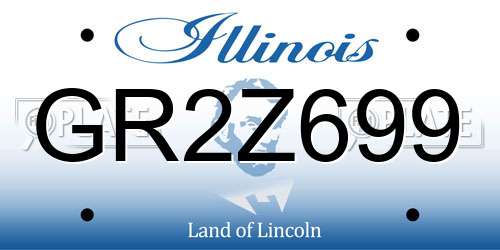 GR2Z699 Illinois License Plate