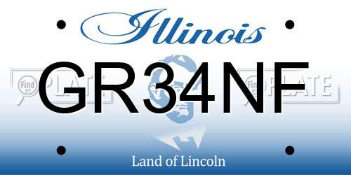 GR34NF Illinois License Plate