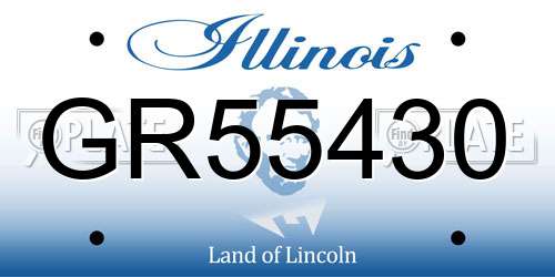 GR55430 Illinois License Plate