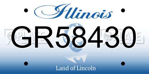 GR58430 Illinois License Plate