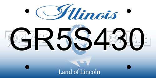 GR5S430 Illinois License Plate