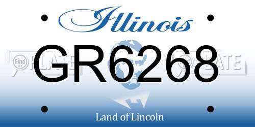 GR6268 Illinois License Plate