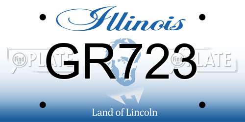 GR723 Illinois License Plate