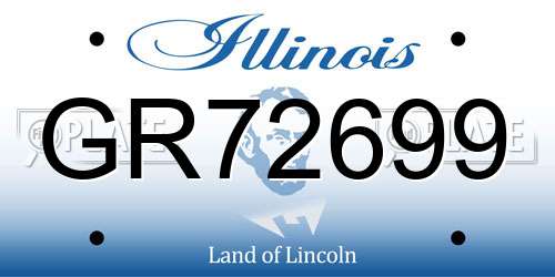 GR72699 Illinois License Plate