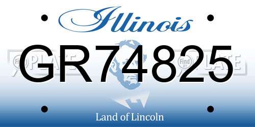 GR74825 Illinois License Plate