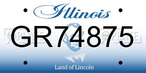 GR74875 Illinois License Plate