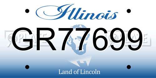 GR77699 Illinois License Plate