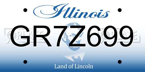 GR7Z699 Illinois License Plate