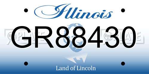 GR88430 Illinois License Plate