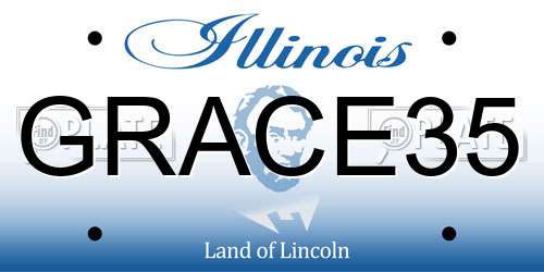 GRACE35 Illinois License Plate