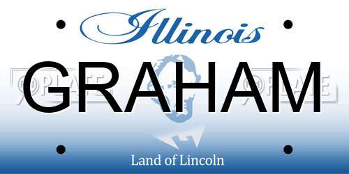 GRAHAM Illinois License Plate