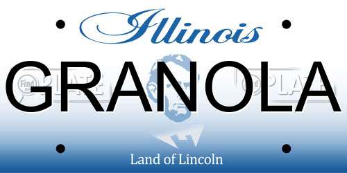GRANOLA Illinois License Plate