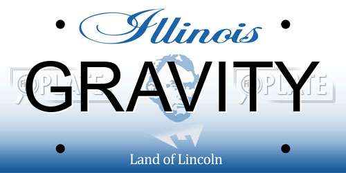 GRAVITY Illinois License Plate